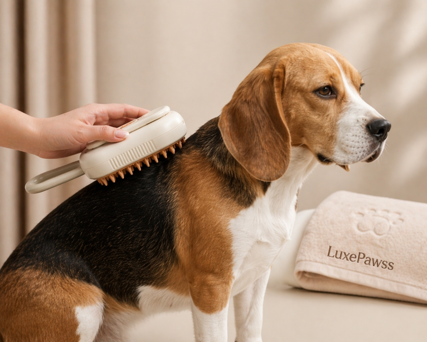 LuxePawss 3-in-1 Ultrasonic Steamy Pet Brush