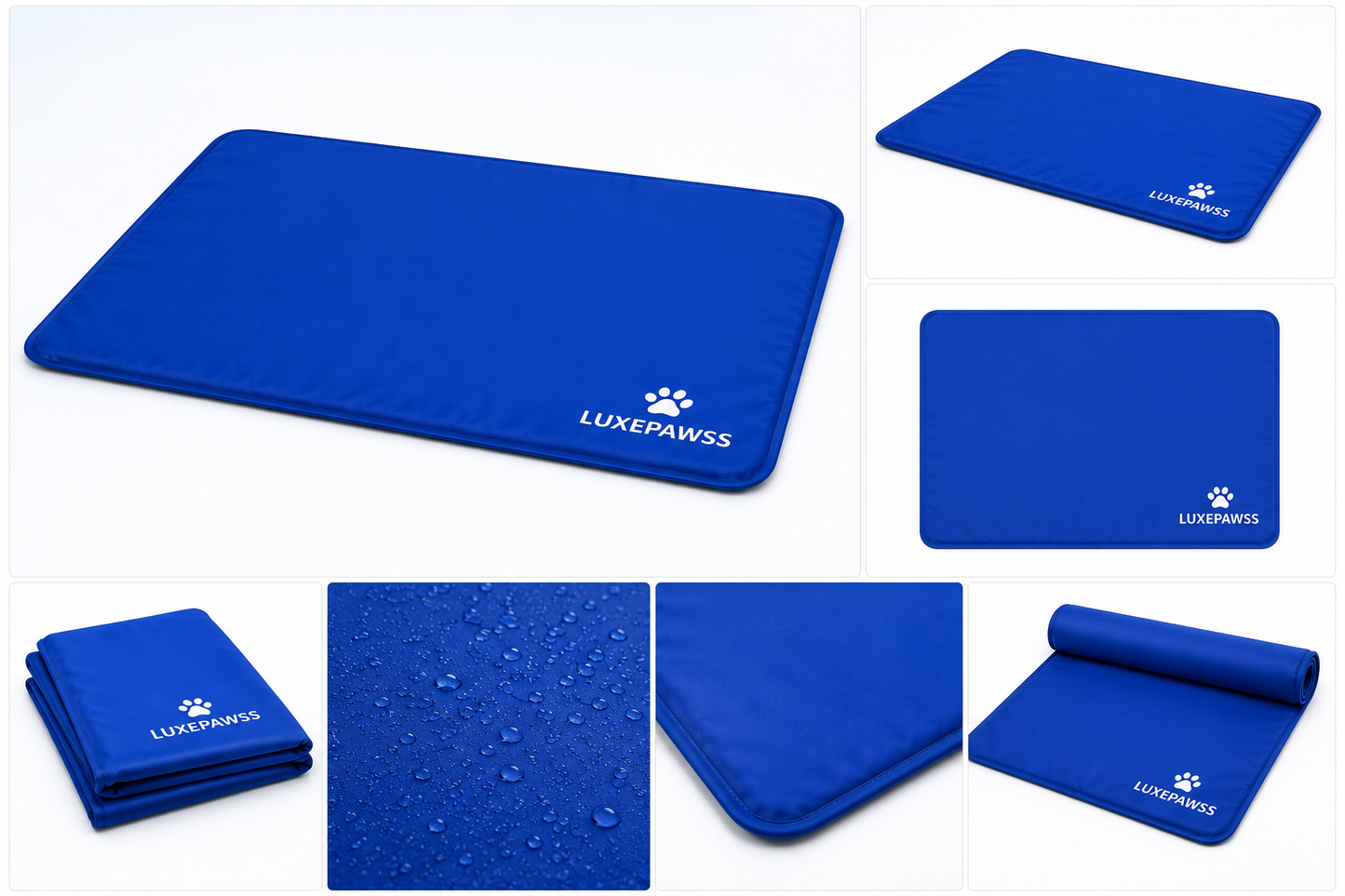 LUXEPAWSS XL Pet Cooling Mat – Waterproof Cooling Pad for Dogs & Cats | Foldable, Durable & Easy to Clean (93 × 78 cm)