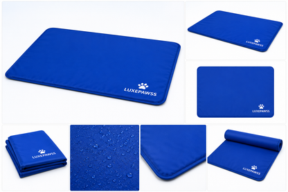 LUXEPAWSS XL Pet Cooling Mat – Waterproof Cooling Pad for Dogs & Cats | Foldable, Durable & Easy to Clean (93 × 78 cm)